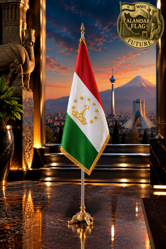 پرچم تشریفات لمینت تاجیکستان/شرکت علمدار
